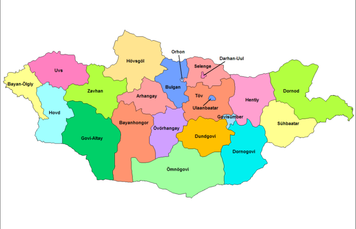 Mongolia aymags