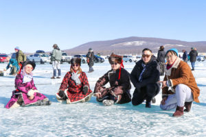 Mongolian guys on the ice